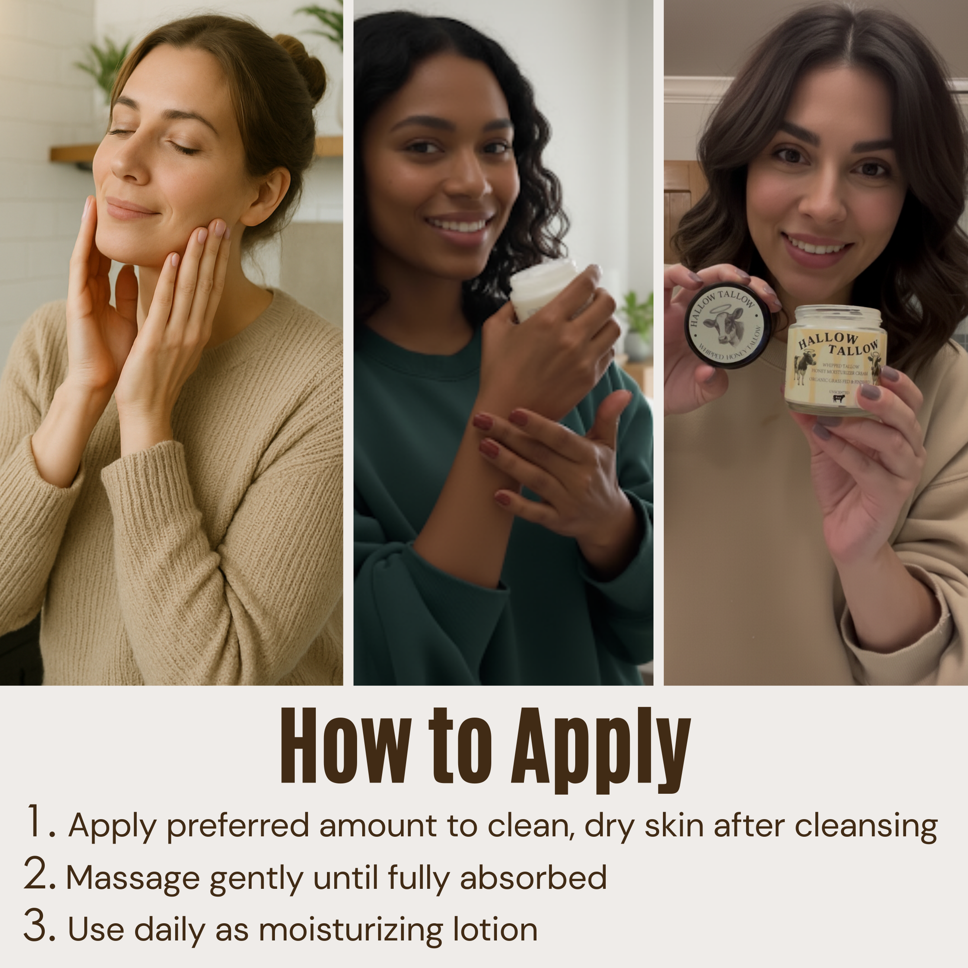 Hallow Tallow Whipped Tallow Moisturizer – 100% Grass-Fed & Finished